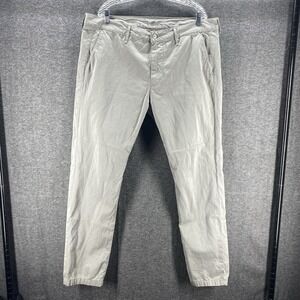 7 For All Mankind Pants Mens 40 Gray Mid Rise Workwear‎ Straight Preppy